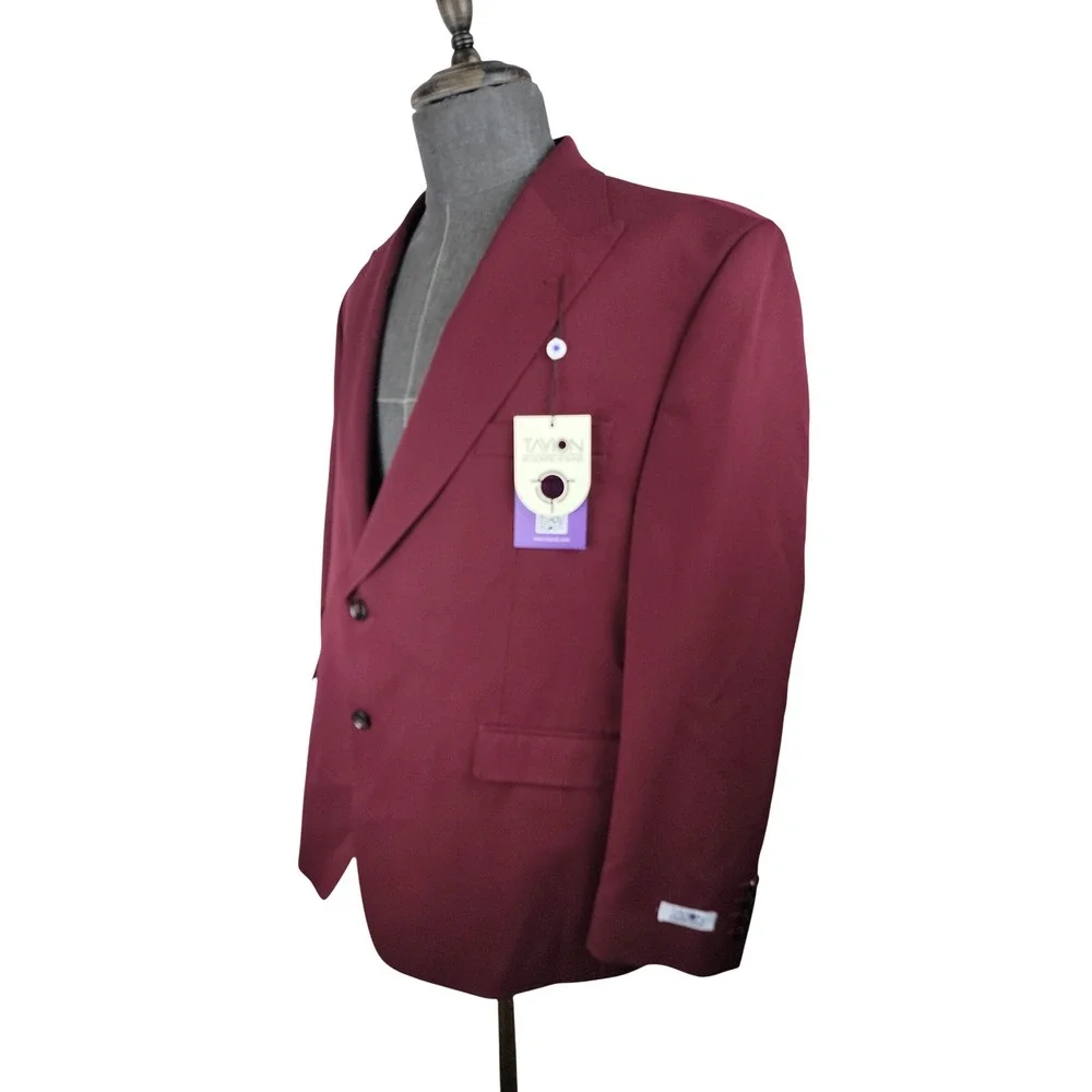 Tayion Sport Coat Mens 44S Red Two Button Modern Fit Blazer Suit‎ Jacket NWT